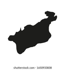 Mapa de la región de los Aseos y del Láminas en el país de la república checa