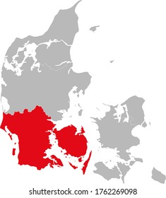 Region of Southern Denmark. Light gray background. Backgrounds and wallpapers.