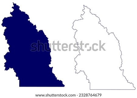 Regional District of East Kootenay (Canada, British Columbia or BC Province, North America) map vector illustration, scribble sketch RDEK map Stok fotoğraf © 