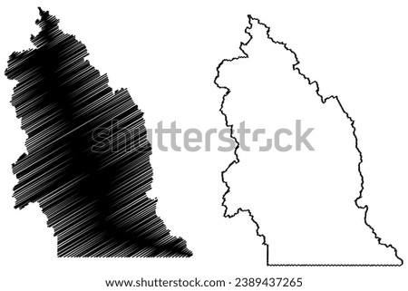 Regional District of East Kootenay (Canada, British Columbia or BC Province, North America) map vector illustration, scribble sketch RDEK map Stok fotoğraf © 