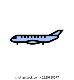 regional jet airplane aircraft color icon vector. regional jet airplane aircraft sign. isolated symbol illustration