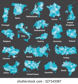 regions country maps