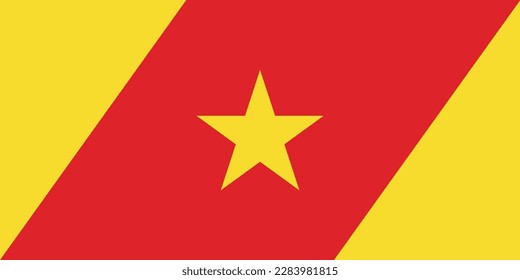Regions of Ethiopia. Flag of Amhara Region. vector EPS file.