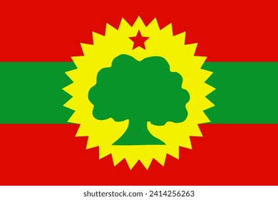 Regions of Ethiopia. Flag of Oromia. .vector EPS file.