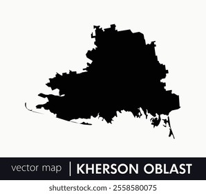 Regions of Ukraine. Kherson Oblast vector map. you can use it for any needs.	