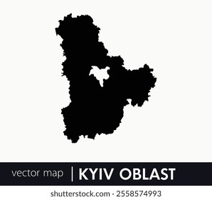 Regions of Ukraine. Kyiv Oblast vector map. you can use it for any needs.	