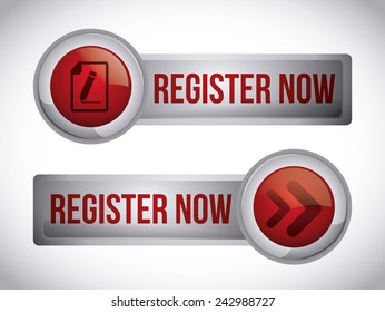 register button design, vector illustration eps10 graphic 