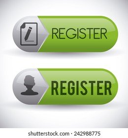 register button design, vector illustration eps10 graphic 
