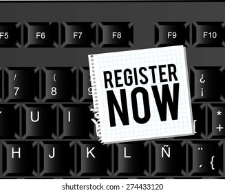 register button design, vector illustration eps10 graphic 