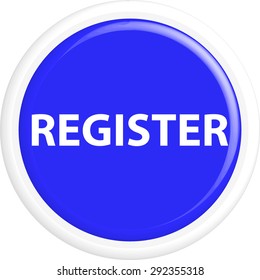  register button. The oval shape. 3D.