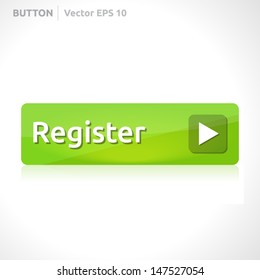 Register button template | vector design eps | business banner with symbol icon | website element | web green