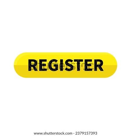 Register Button In Yellow Rounded Rectangle Shape For Promotion Website Announcement
