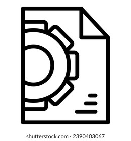 Register document icon outline vector. Online user. Order form