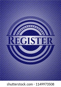 Register emblem with jean high quality background