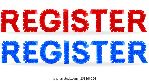 Register folded paper sign