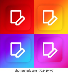 Register four color gradient app icon set