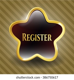 Register golden emblem