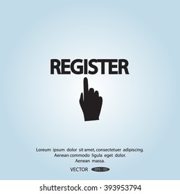 Register icon. Internet button