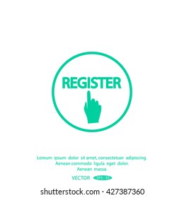 Register icon. Internet button