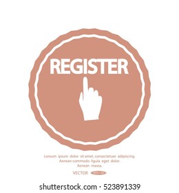 Register icon. Internet button