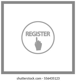 Register icon. Internet button