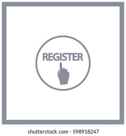Register icon. Internet button