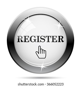 Register icon. Internet button on white background. EPS10 vector.

