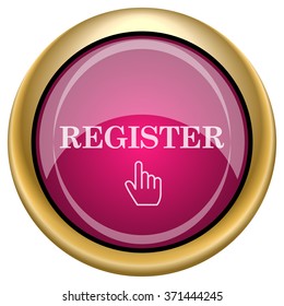 Register icon. Internet button on white background. EPS10 vector.
