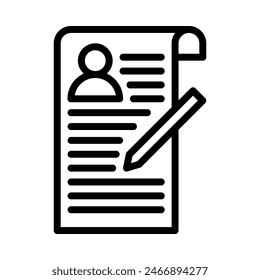 Register icon or logo illustration outline black style