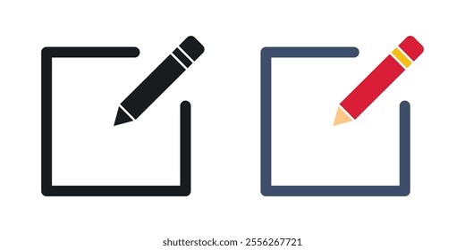 Register icon set in black and colored versions.