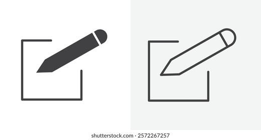 Register icons. flat and line style set