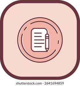 Register Line vector Icon Design