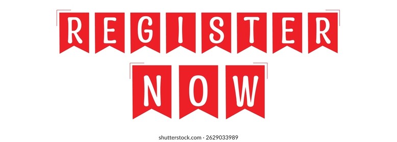 Register now black stroke button isolated on white background. Register Now web templates. Social Media banner. Vector  Illustration . EPS 20 .