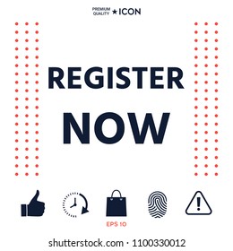Register now button