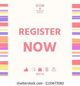 Register now button