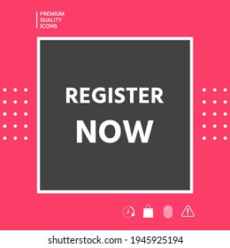 Register now button, elements for your design