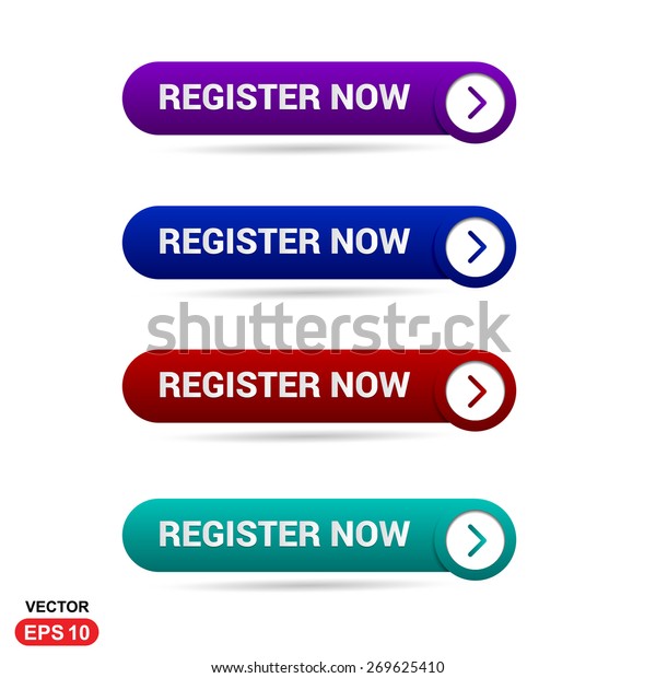 Register Now Buttons Abstract Beautiful Text Stock Vector - 