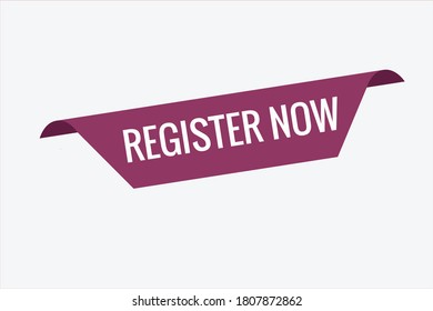 register now buttons icons vector. register now white  color text