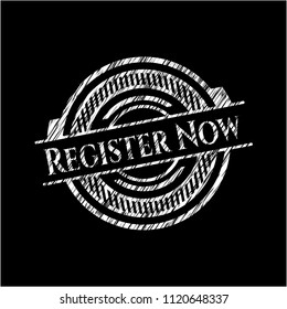 Register Now chalk emblem