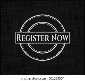 Registrar ahora emblema de tiza