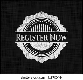 Registrar ahora con textura de pizarra
