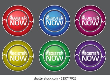 Register Now Glossy Shiny Circular Vector Button - Powered by Shutterstock - Get 15% off with code: PIKWIZARD15