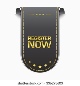 Register Now golden Vector Icon Design