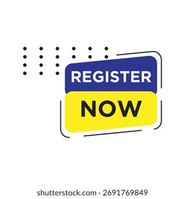 Registrarse ahora Icono y Plantilla gráfica