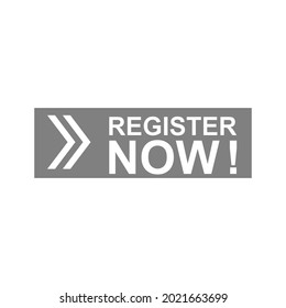Register now icon logo button template vector