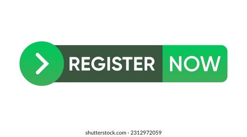 Register now label banner isolated vector design