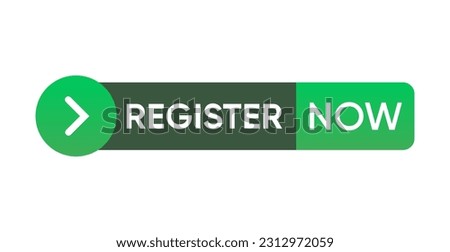 Register now label banner isolated vector design