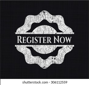 Register Now on chalkboard