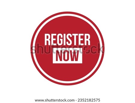 register now red banner design vector illustration
