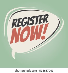 registrar ahora globo de voz retro